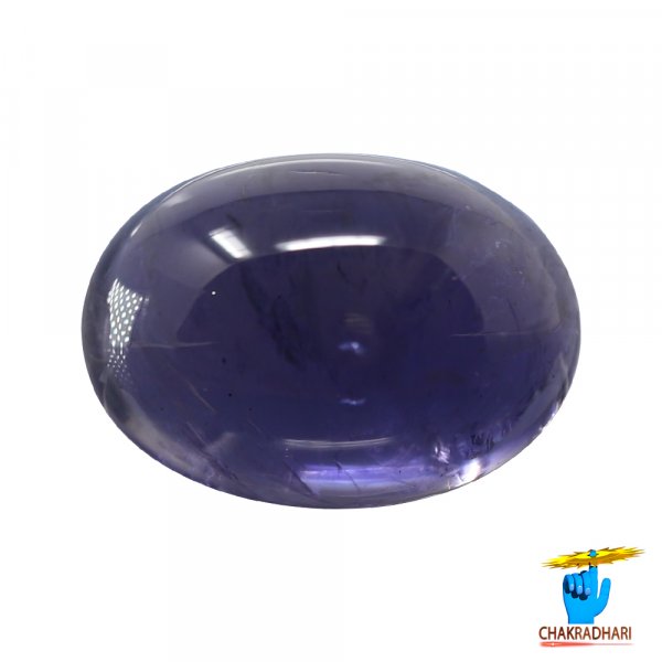 Image of 5.76 Carats Iolite Gemstone With Silver Ring Or Pendant - काका नीली रत्न