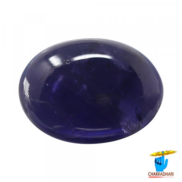 Image of 5.98 Carats Iolite Gemstone With Silver Ring Or Pendant - काका नीली रत्न