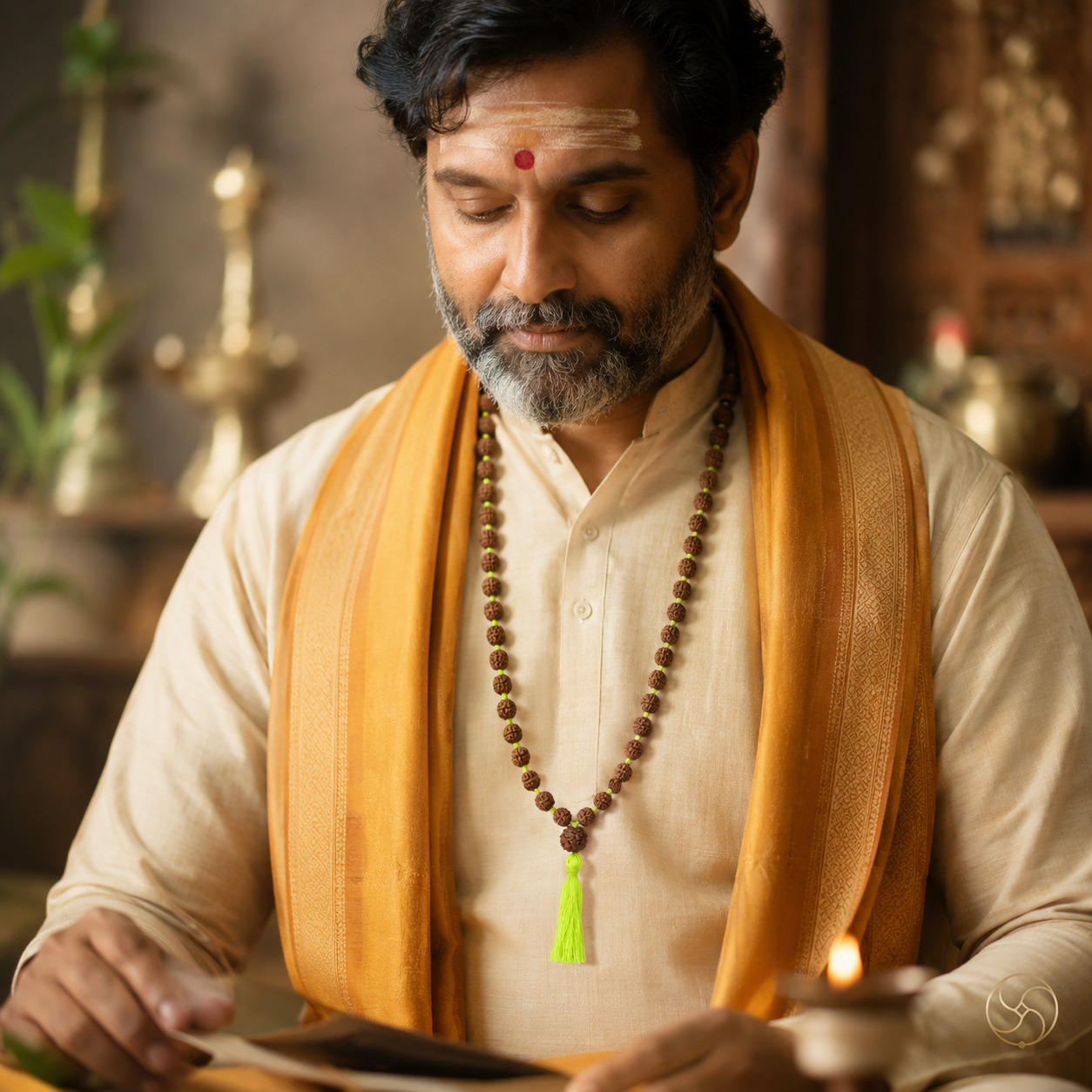 5 Mukhi Pathri Rudraksha Mala 1081 Beads
