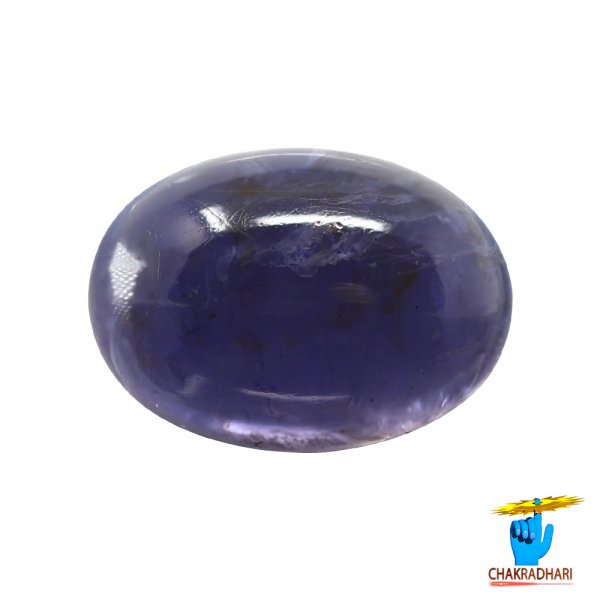 Image of 6.15 Carats Iolite Gemstone With Silver Ring Or Pendant - काका नीली रत्न