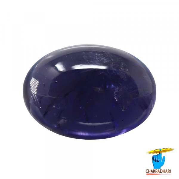 Image of 6.62 Carats Iolite Gemstone With Silver Ring Or Pendant - काका नीली रत्न