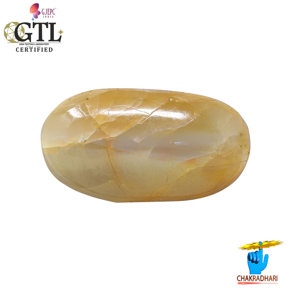 Carats Chrysoberyl Cat Eye Stone With Ring Or Pendant लहसुनिया रत्न