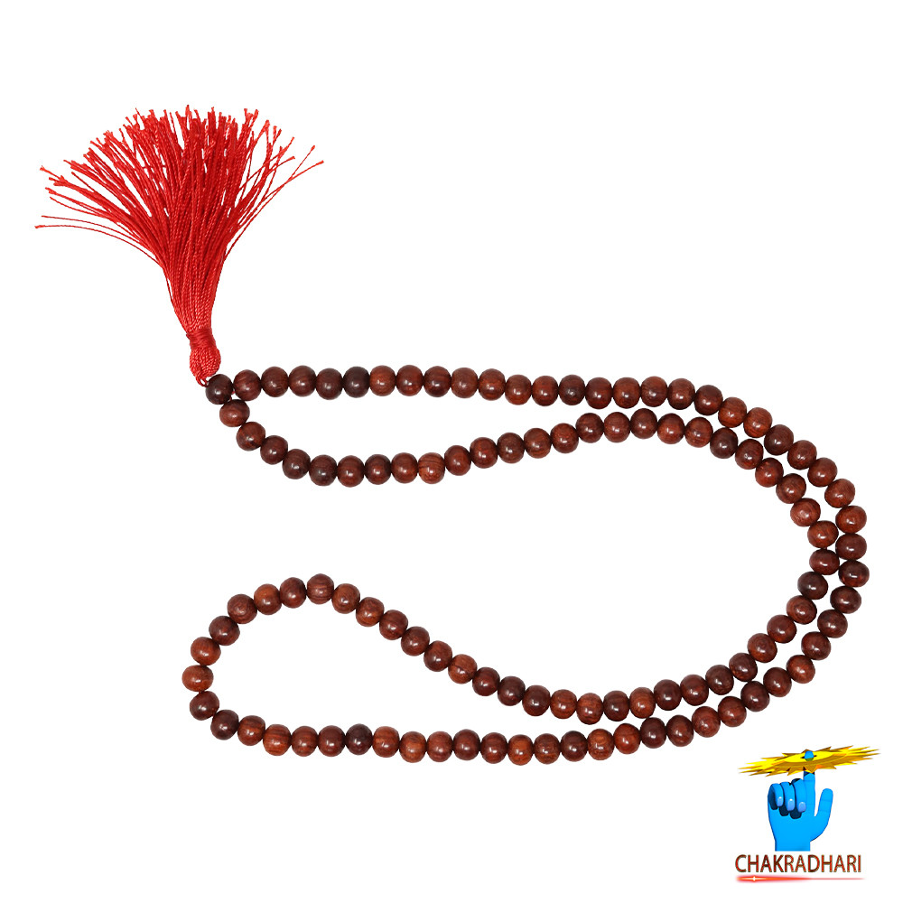 Red Sandalwood Mala - 1081 Beads for Jaap or Wearing 6mm or 8mm
