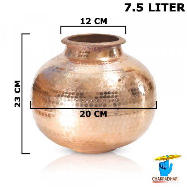Image of Pure Copper Matka- 99.9% pure - तांबा मटका- 99.9% शुद्ध