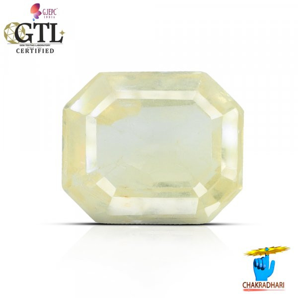 Image of 7.58 Carats Yellow Sapphire Gemstone With Ring Or Pendant -  पुखराज ठोस