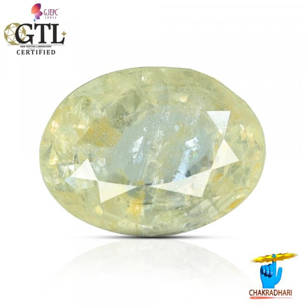 Image of 04.99 Carats Yellow Sapphire Gemstone With Ring Or Pendant -  पुखराज ठोस