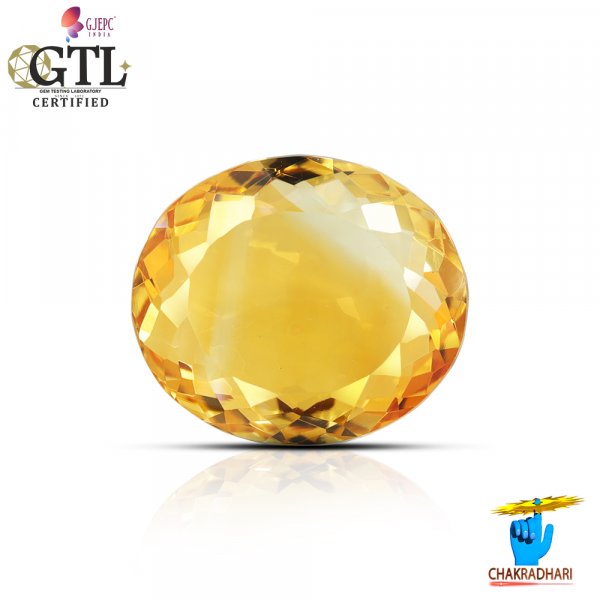 Image of 09.52 Carats Natural Citrine (Sunehla) Stone With Ring Or Pendant - प्राकर्तिक सिट्रीन (सुनहला) स्टोन
