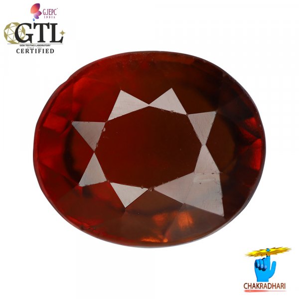 Image of 09.58 Carat Garnet Gemstone With Ring Or Pendant – गोमेद रत्न