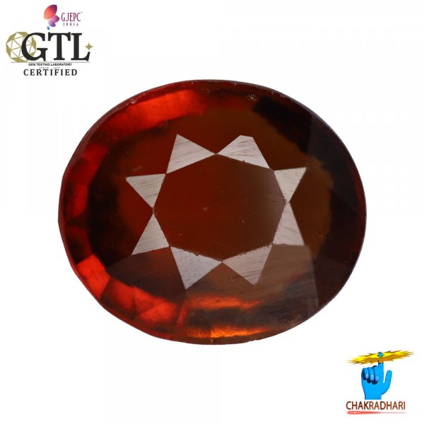Image of 09.72 Carat Garnet Gemstone With Ring Or Pendant – गोमेद रत्न
