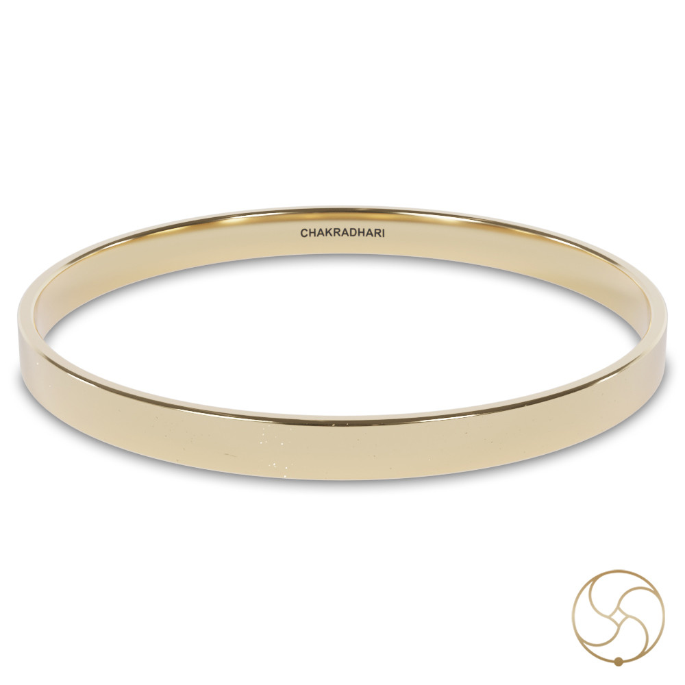 Phool Bronze Lathe Flat Bangle For Male And Female -          50gm