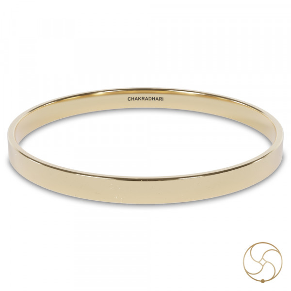 Image of Phool Bronze Lathe Flat Bangle For Male And Female - फूल  काँसा खराद कड़ा स्त्री और पुरुष हेतु (50gm)