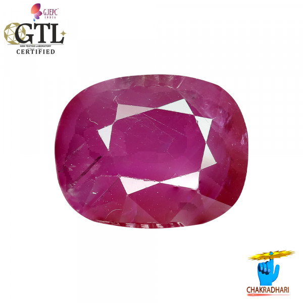 Image of 4.12 Carat Ruby Gemstone With Ring Or Pendant - माणक रत्न