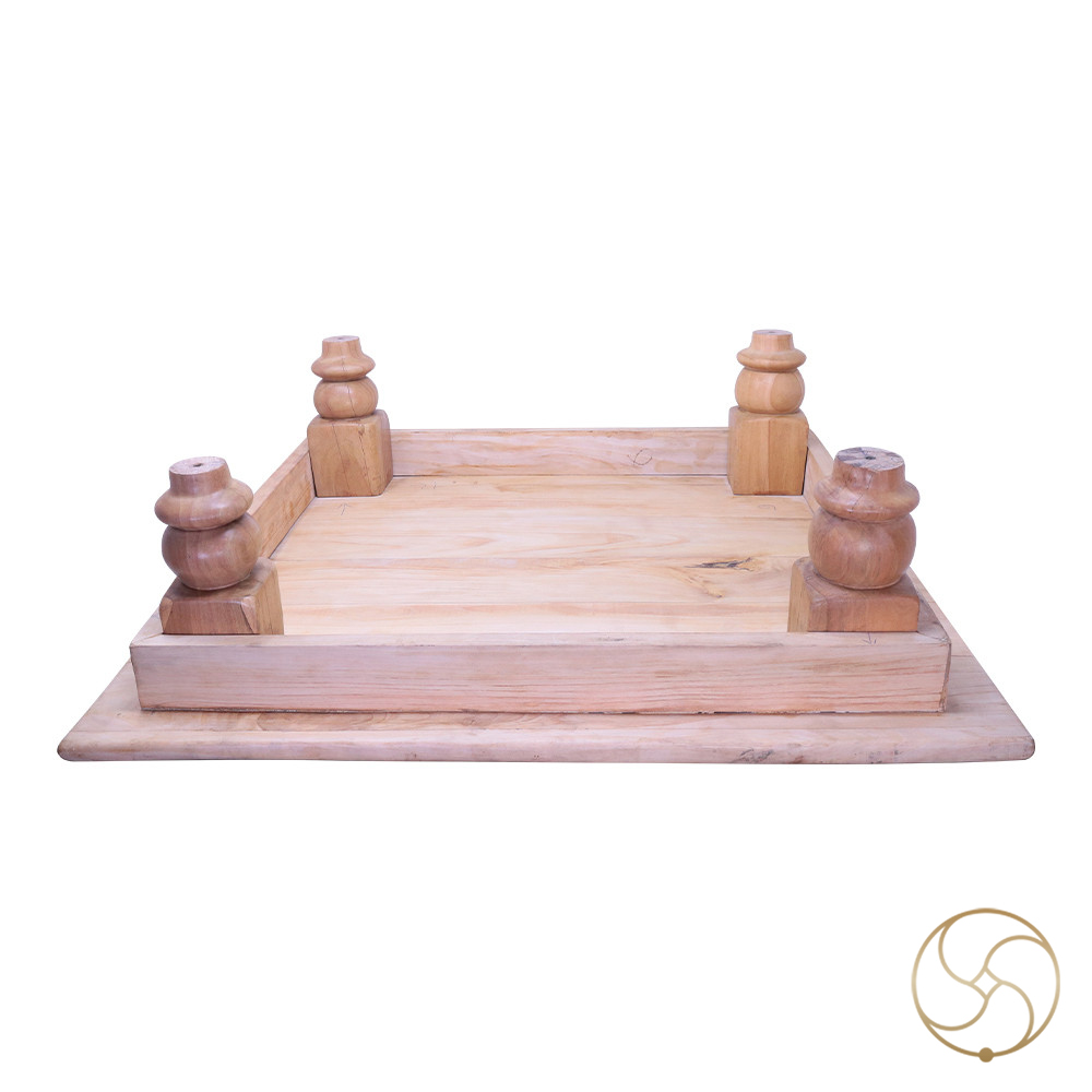 Handcrafted Kadam Wood Chowki for Puja and Dining and Multi Purpose Uses