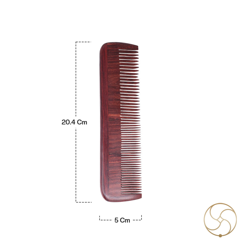 Graceful Long Red Sandalwood Comb