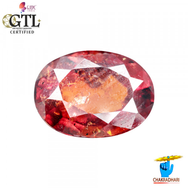 Image of 5.73 Carat Garnet Gemstone With Ring Or Pendant – गोमेद रत्न