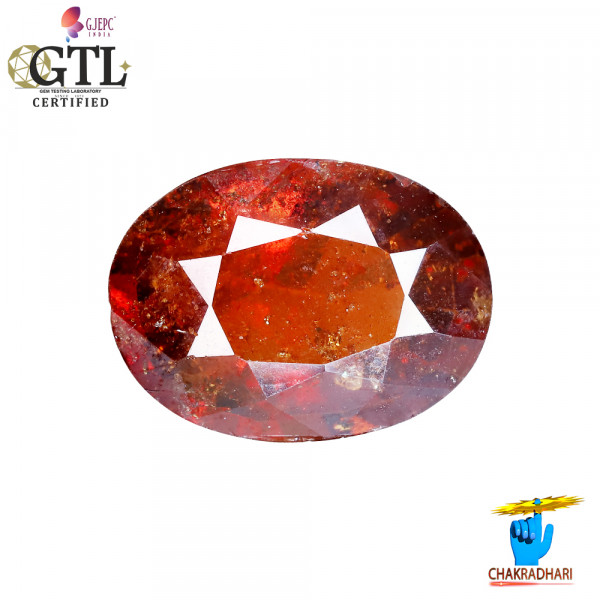 Image of 11.69 Carat Garnet Gemstone With Ring Or Pendant – गोमेद रत्न