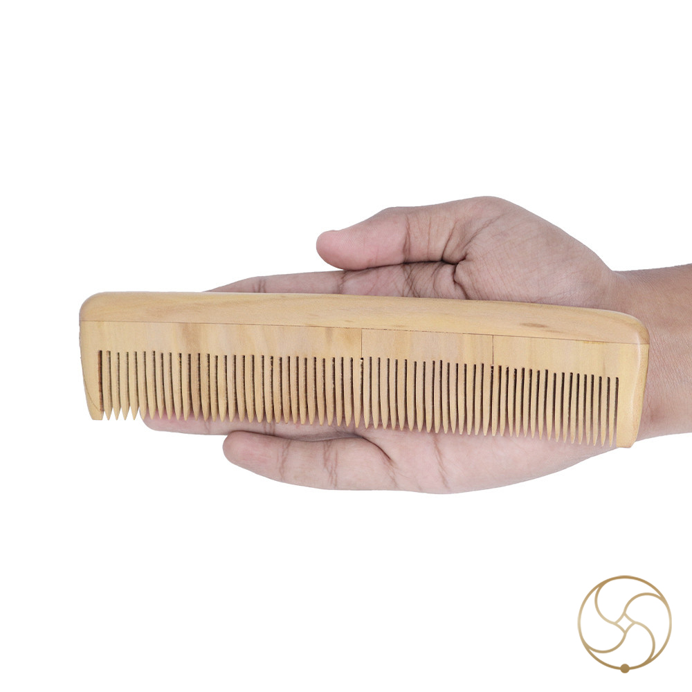 Graceful Long White Sandalwood Comb 17 cm by 48 cm