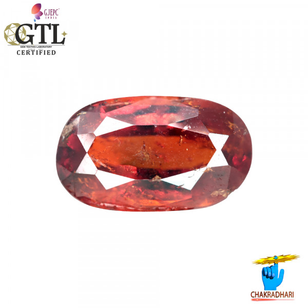 Image of 6.93 Carat Garnet Gemstone With Ring Or Pendant – गोमेद रत्न