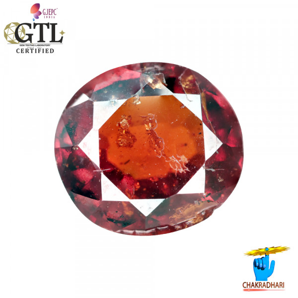 Image of 5.53 Carat Garnet Gemstone With Ring Or Pendant – गोमेद रत्न