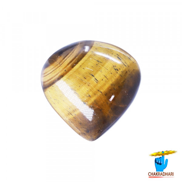 Image of 10.9 Carat Tiger Eye Gemstone With Ring or Pendant -टाइगर ऑय