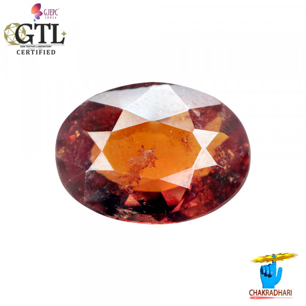 Image of 4.39 Carat Garnet Gemstone With Ring Or Pendant – गोमेद रत्न