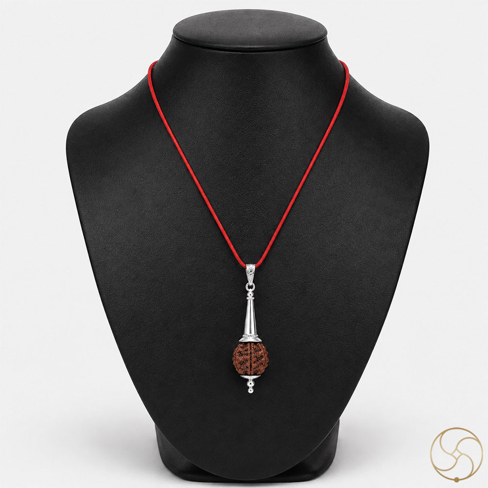 996 Silver Gada Rudraksha Pendant