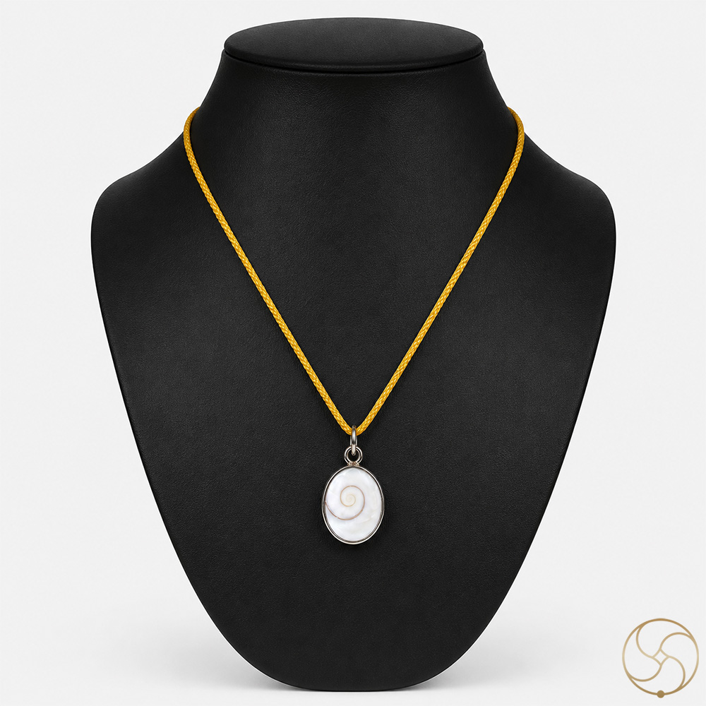Gomti Chakra Silver Pendant