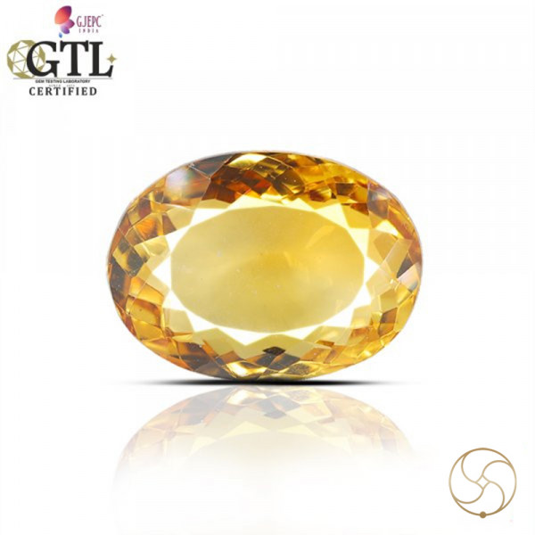 Image of 08.81 Carats Natural Citrine (Sunehla) Stone With Ring Or Pendant - प्राकर्तिक सिट्रीन (सुनहला) स्टोन