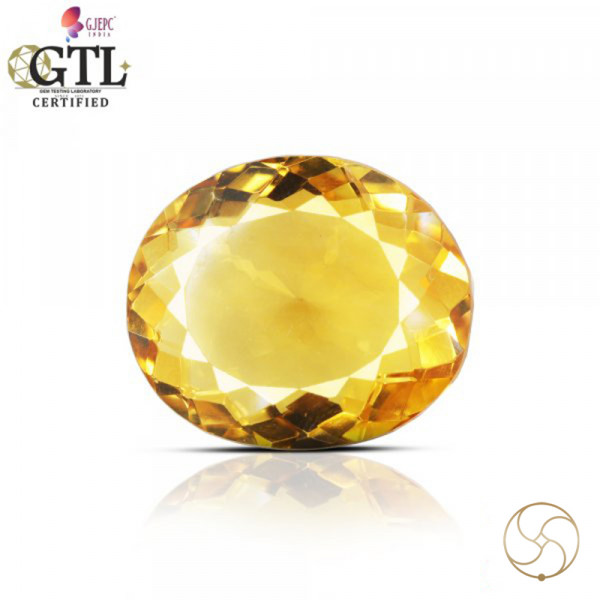 Image of 12.26 Carats Natural Citrine (Sunehla) Stone With Ring Or Pendant - प्राकर्तिक सिट्रीन (सुनहला) स्टोन