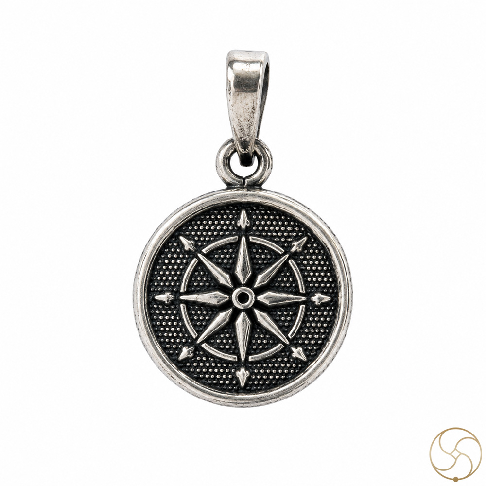 996 Silver Compass Pendant