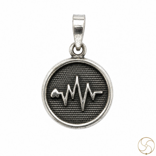 Image of 99.6% Silver Heatbeat Pendant