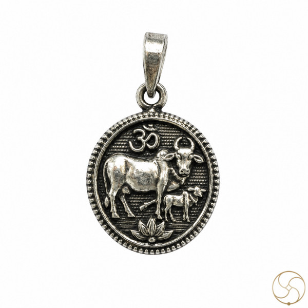 Image of 99.6% Silver Kamadhenu Pendant