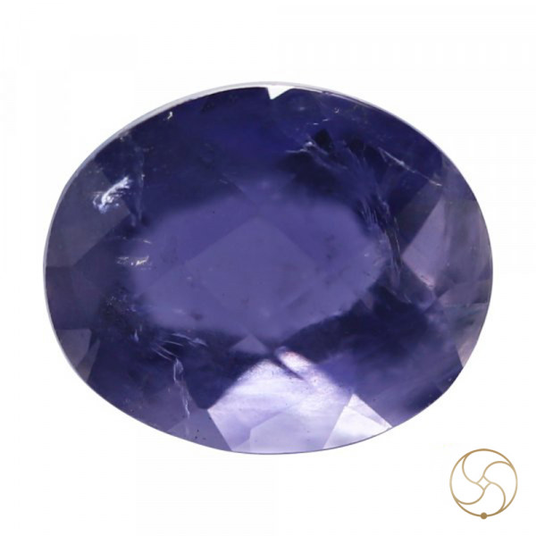 Image of 4.28 Carats Iolite Gemstone With Silver Ring Or Pendant - काका नीली रत्न