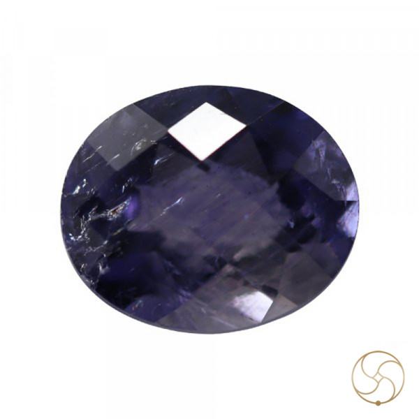 Image of 4.16 Carats Iolite Gemstone With Silver Ring Or Pendant - काका नीली रत्न
