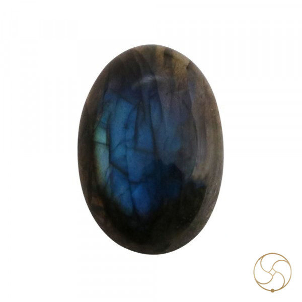 Image of 49.25 Carats Natural Labradorite Gemstone With Silver Pendant - प्राकर्तिक लैब्राडोराइट स्टोन
