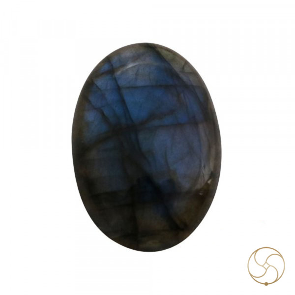 Image of 48.75 Carats Natural Labradorite Gemstone With Silver Pendant - प्राकर्तिक लैब्राडोराइट स्टोन