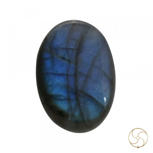 Image of 48.70 Carats Natural Labradorite Gemstone With Silver Pendant - प्राकर्तिक लैब्राडोराइट स्टोन