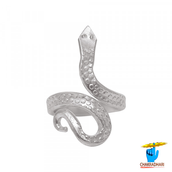 Image of 99.9% Silver Snake Ring - चाँदी नाग अंगूठी (7gm)