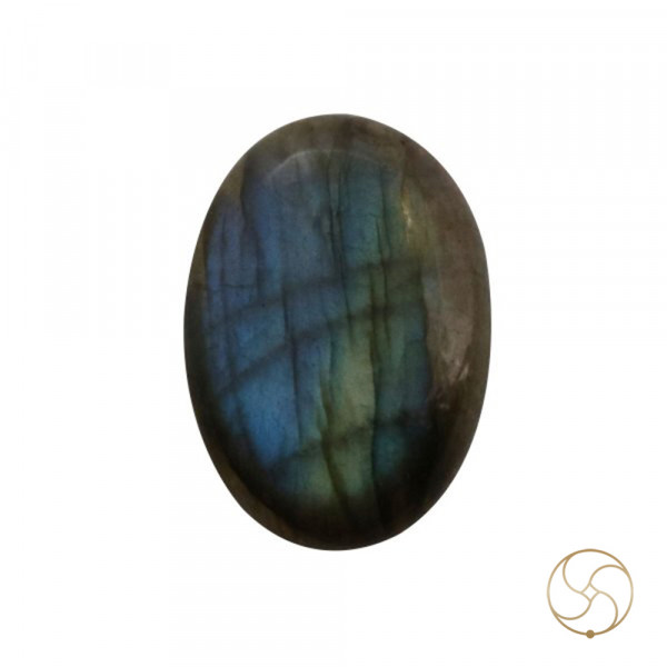 Image of 35.85 Carats Natural Labradorite Gemstone With Silver Pendant  -प्राकर्तिक लैब्राडोराइट स्टोन