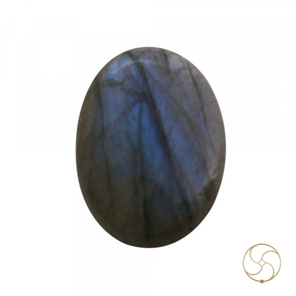 Image of 32.60 Carats Natural Labradorite Gemstone With Silver Pendant - प्राकर्तिक लैब्राडोराइट स्टोन