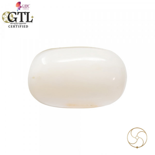 Image of 20.90 Carats White Coral With Ring Or Pendant - सफ़ेद मूंगा रत्न