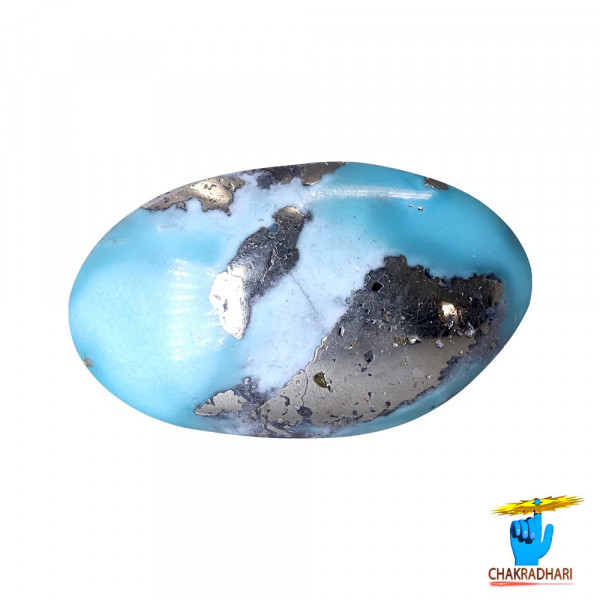 Image of 7.9 Carats Turquoise Irani Gemstone - पिरोजक, फ़िरोज़ा ईरानी रत्न