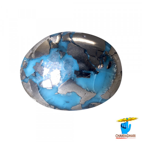 Image of 12.1 Carats Turquoise Irani Gemstone - पिरोजक, फ़िरोज़ा ईरानी रत्न