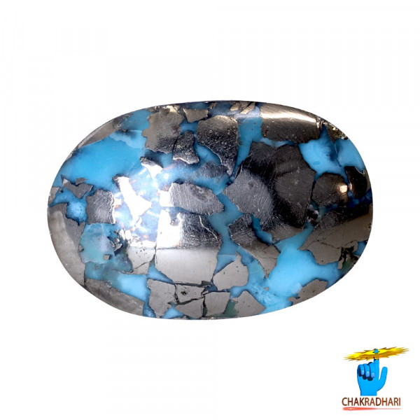 Image of 7.5 Carats Turquoise Irani Gemstone - पिरोजक, फ़िरोज़ा ईरानी रत्न