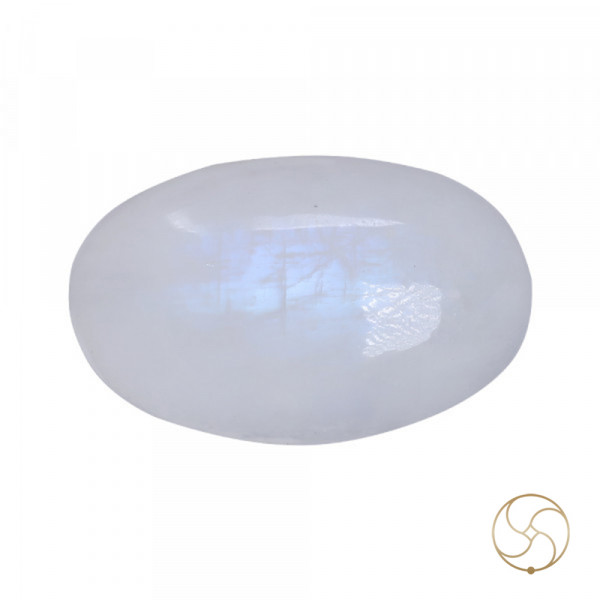 Image of 10.6 Carat Moon Gemstone With Silver Ring or Pendant- चंद्रमणि रत्न