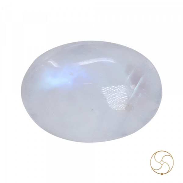 Image of 5.3 Carat Moon Gemstone With Silver Ring or Pendant- चंद्रमणि रत्न