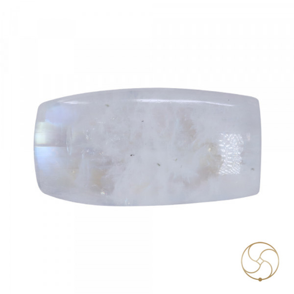 Image of 13.2 Carat Moon Gemstone With Silver Ring or Pendant- चंद्रमणि रत्न