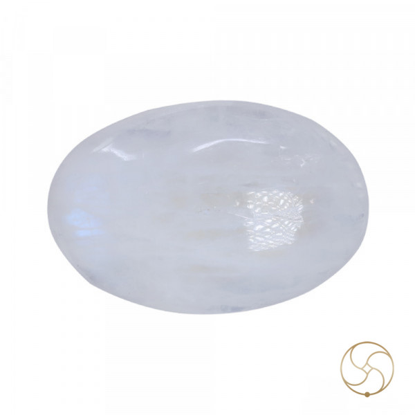 Image of 13.0 Carat Moon Gemstone With Silver Ring or Pendant- चंद्रमणि रत्न