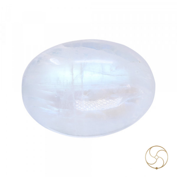 Image of 7.3 Carat Moon Gemstone With Silver Ring or Pendant- चंद्रमणि रत्न