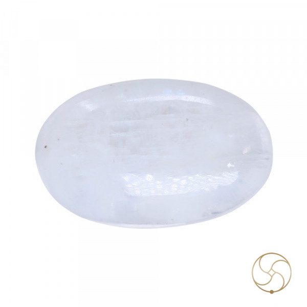 Image of 10.8 Carat Moon Gemstone With Silver Ring or Pendant- चंद्रमणि रत्न
